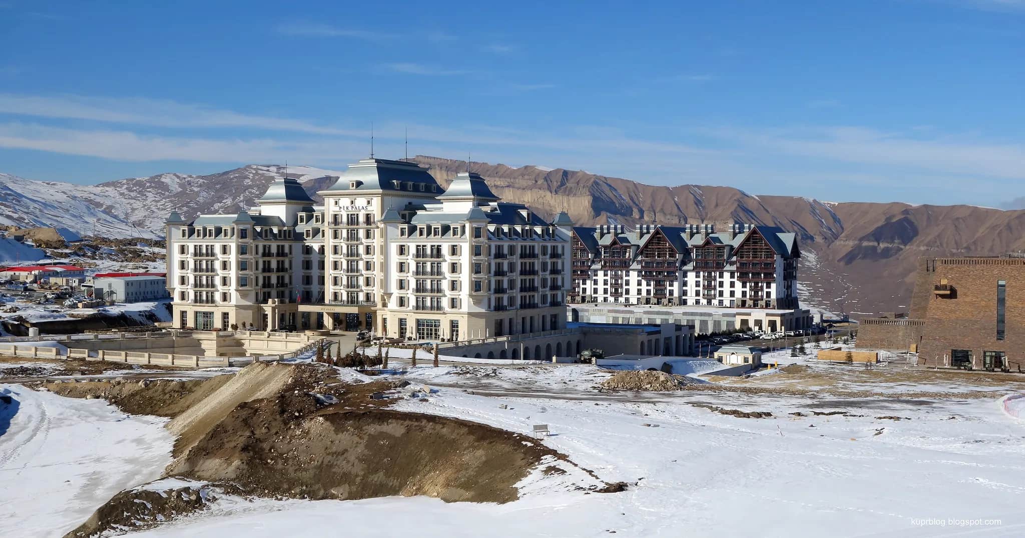 The hotels of Shahdag resort in winter